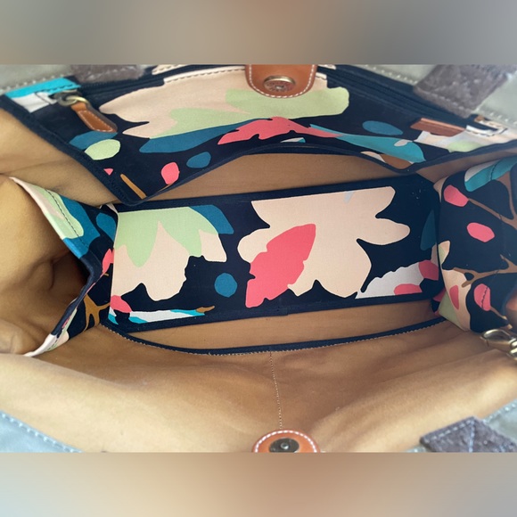 Fossil large vibrant colored tote bag ~ - Picture 3 of 12